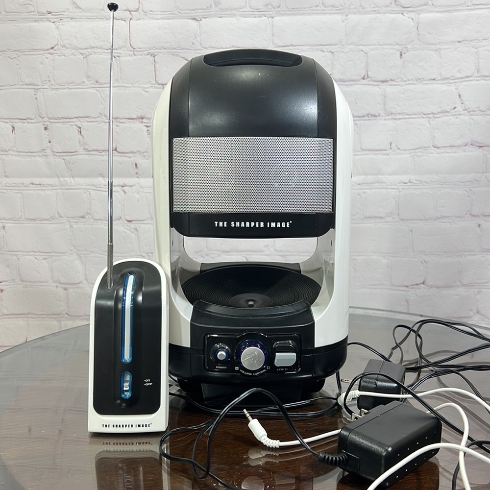 Sharper Image Portable Indoor Outdoor Speaker,Transmitter & Male to Male adapter